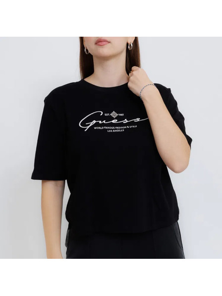 Guess Jeans Fekete signature Guess farmer női póló