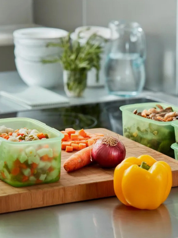 Lékué Lékué zöld szilikon ételtároló doboz (1000 ml )