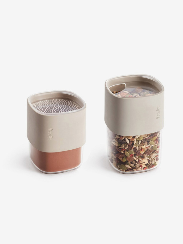 Lékué Három darabos készlet száraz élelmiszer-tároló tartályok világoskék színben Lékué Flip Storage Set