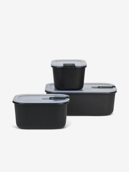 Mepal Fekete színű ételtároló dobozok készlete Mepal EasyClip 2x450 + 1000 ml