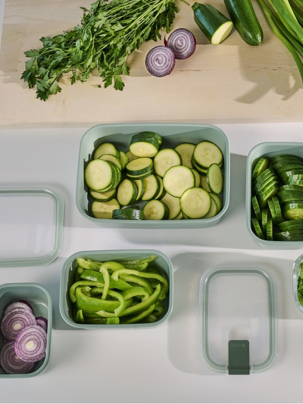 Mepal Fekete színű ételtároló dobozok készlete Mepal EasyClip 2x450 + 1000 ml