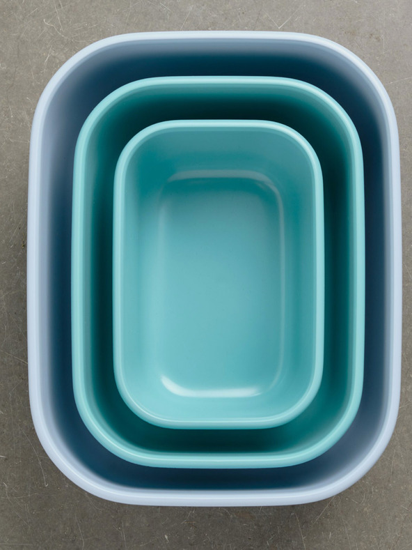 Mepal Világoskék Mepal Cirqula Rectangular tál szett 750 + 1500 + 3000 ml