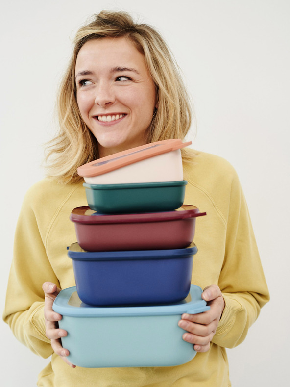 Mepal Világoskék Mepal Cirqula téglalap alakú 1500 ml-es tálkészlet Mepal Cirqula Rectangular 1500 ml