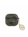 Guess Guess 4G Script PC/PU Charm tok AirPods 4 készülékhez, barna
