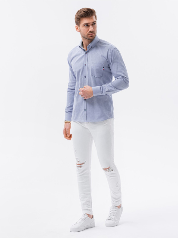 Ombre Clothing Világoskék férfi ing Ombre Clothing K643