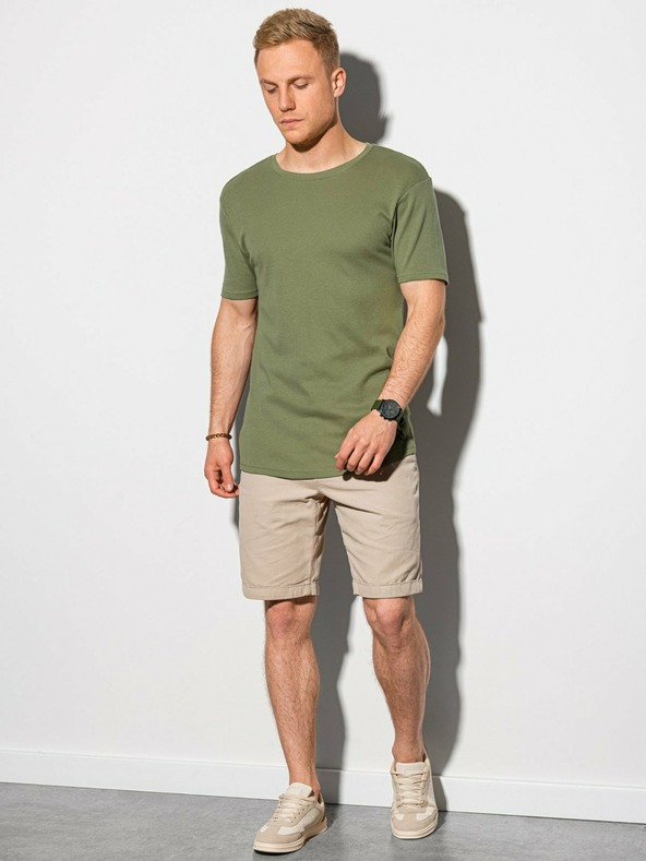 Ombre Clothing Sötétzöld férfi póló Ombre Clothing S1387 felirattal