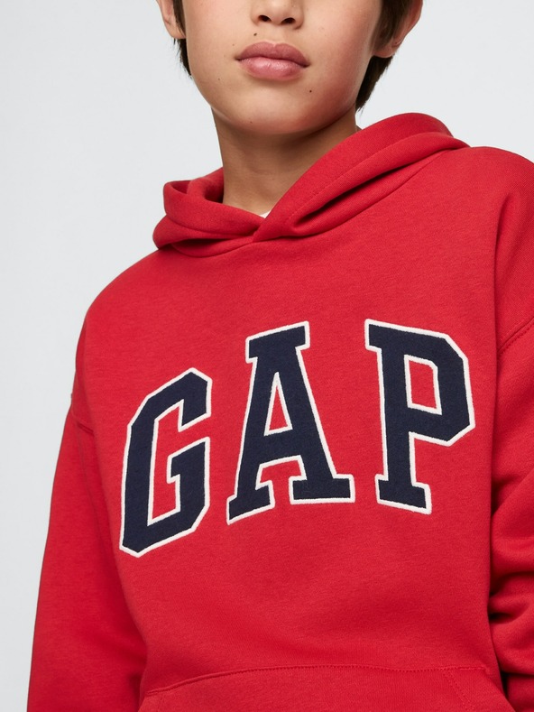 GAP Gyerek pulóver logóval és fleece béléssel GAP