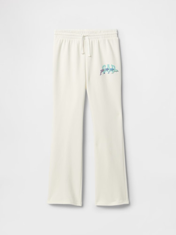 GAP Gyerek fleece sportnadrág logóval army GAP