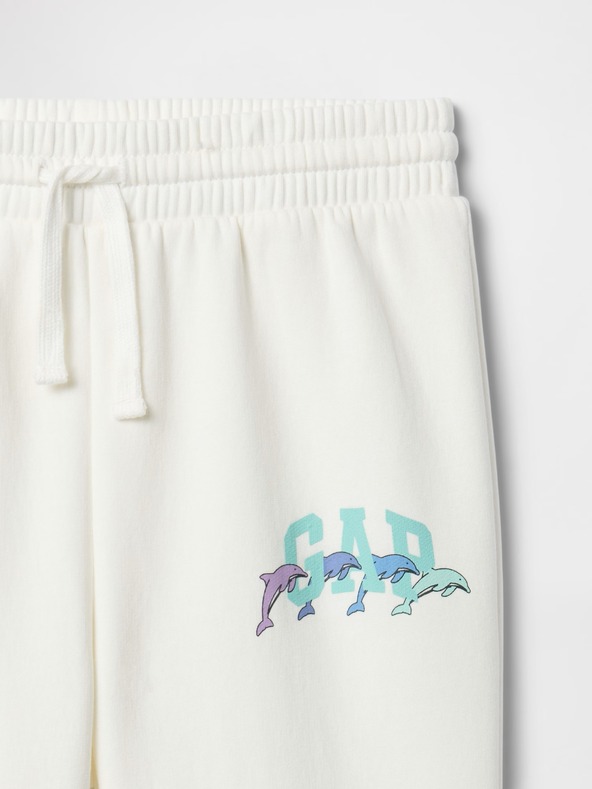 GAP Gyerek fleece sportnadrág logóval army GAP