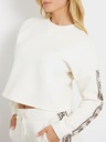 Guess Jeans Női fehér pulóver oldalsó logóval Guess jeans