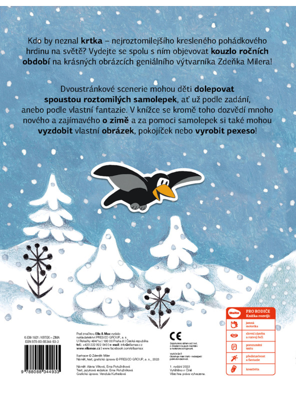 ELLA & MAX KISVAKOND és a TÉL - Matricás könyv