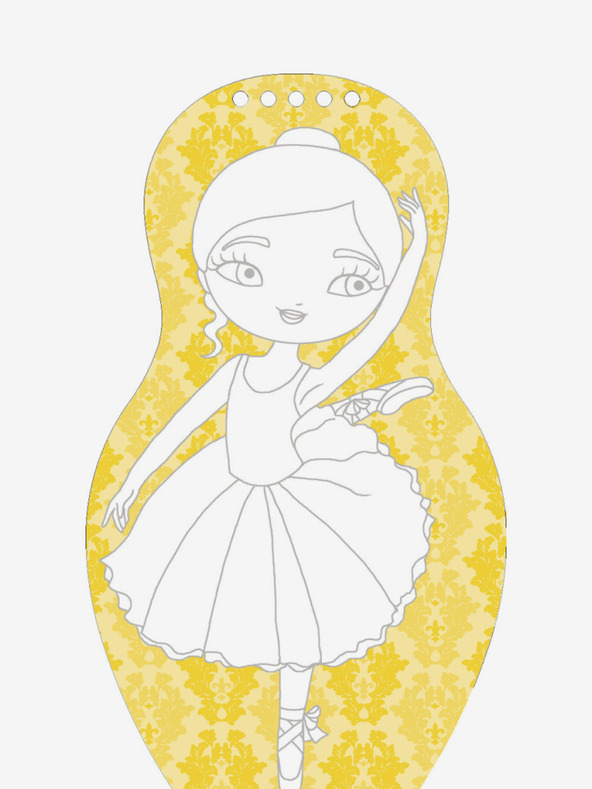 ELLA & MAX Felöltöztetjük a balett-cipőket EMMA – Kifestőkönyv