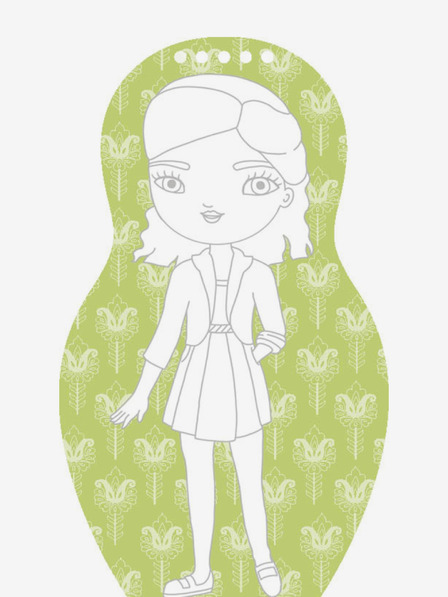 ELLA & MAX Öltöztesd fel a morva babákat NATALKA - Színező oldal