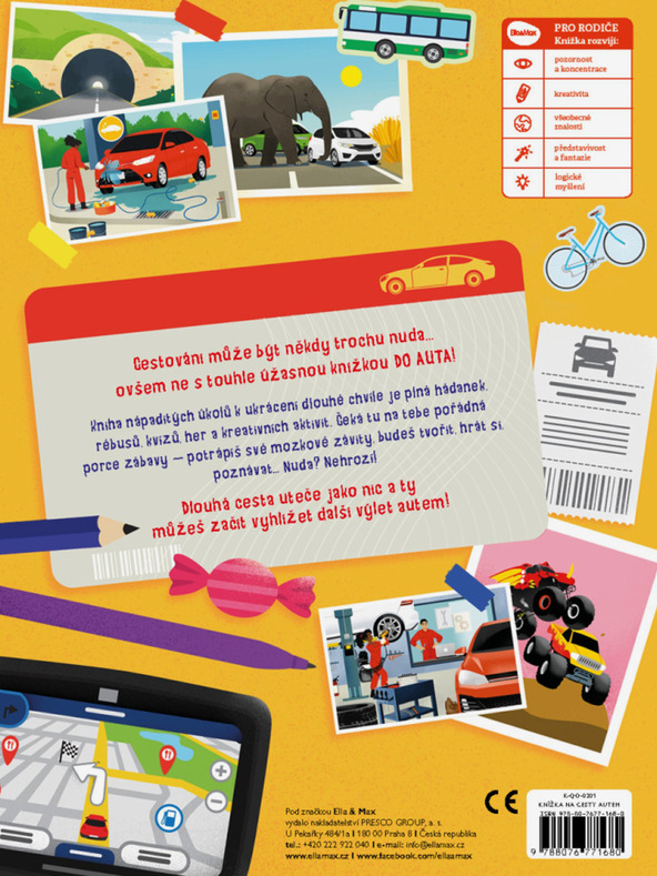 ELLA & MAX Könyv az autós utazásokhoz - Állítsd meg az unalmat: kvízek, rejtvények, játékok