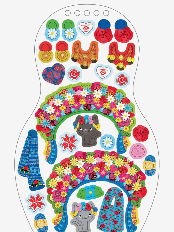 ELLA & MAX Öltöztesd fel az ukrán ALINA babákat - Színező oldal