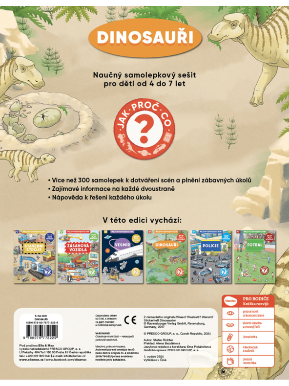 ELLA & MAX Az első matricás könyvem - DINOSAURUSOK