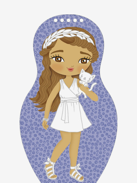 ELLA & MAX Görög babák öltöztetése ELENA - Színezőkönyv