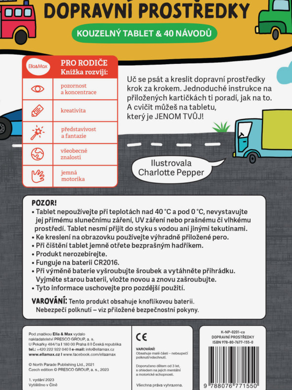 ELLA & MAX Varázstábla és 40 útmutató - KÖZLEKEDÉS