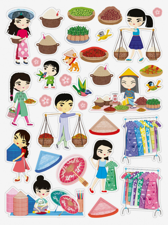 ELLA & MAX NGOC & HANOJ - Város tele matricákkal