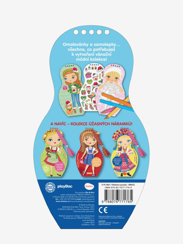 ELLA & MAX Öltöztetjük a babákat KARÁCSONY – Kifestőkönyv