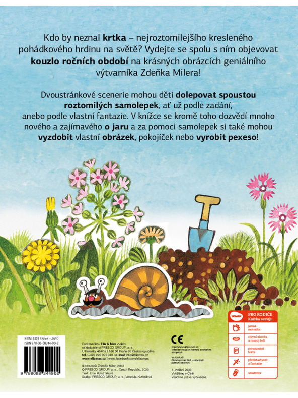 ELLA & MAX KISVAKOND és a TAVASZ - Matricás könyv