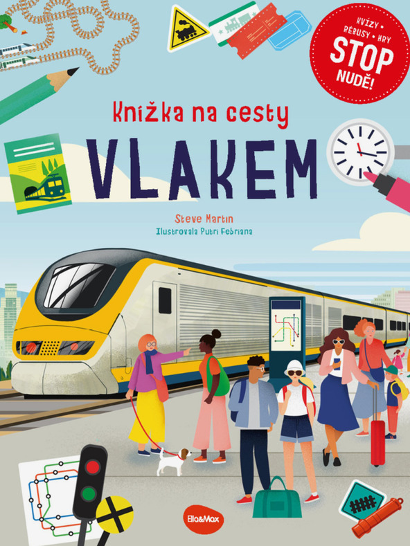 ELLA & MAX Könyv vonattal való utazáshoz - Állítsd meg az unalmat: kvízek, rejtvények, játékok