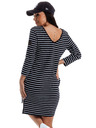 Edoti Fehér-fekete női csíkos ruha Edoti