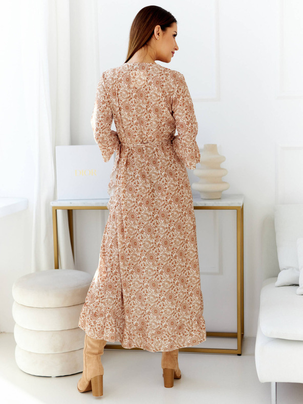 Edoti Edoti bézs női virágos ruha