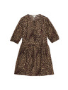 Marks & Spencer Mini ruha kiemelt derékkal és leopárd mintával, magas lyocell tartalommal Marks & Spencer - barna
