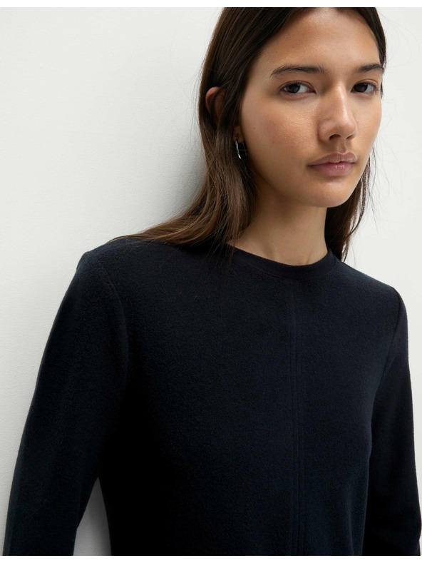 Marks & Spencer Marks & Spencer jersey midi ruha kerek nyakkivágással, tengerészkék színű