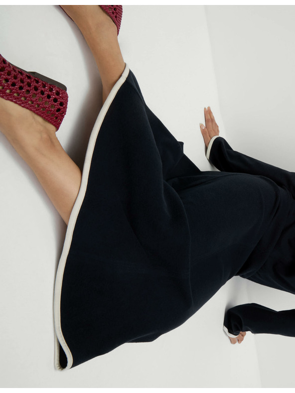 Marks & Spencer Marks & Spencer jersey midi ruha kerek nyakkivágással, tengerészkék színű