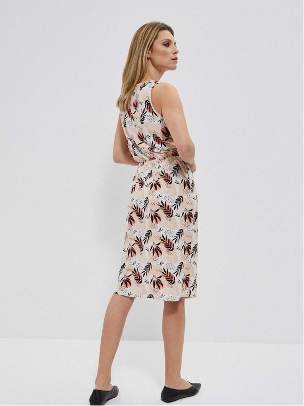 Moodo Bézs női mintás ruha Moodo