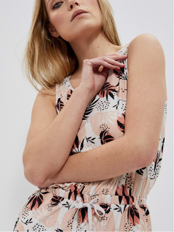 Moodo Bézs női mintás ruha Moodo