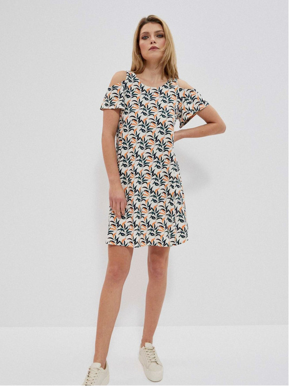 Moodo Fehér női mintás ruha Moodo