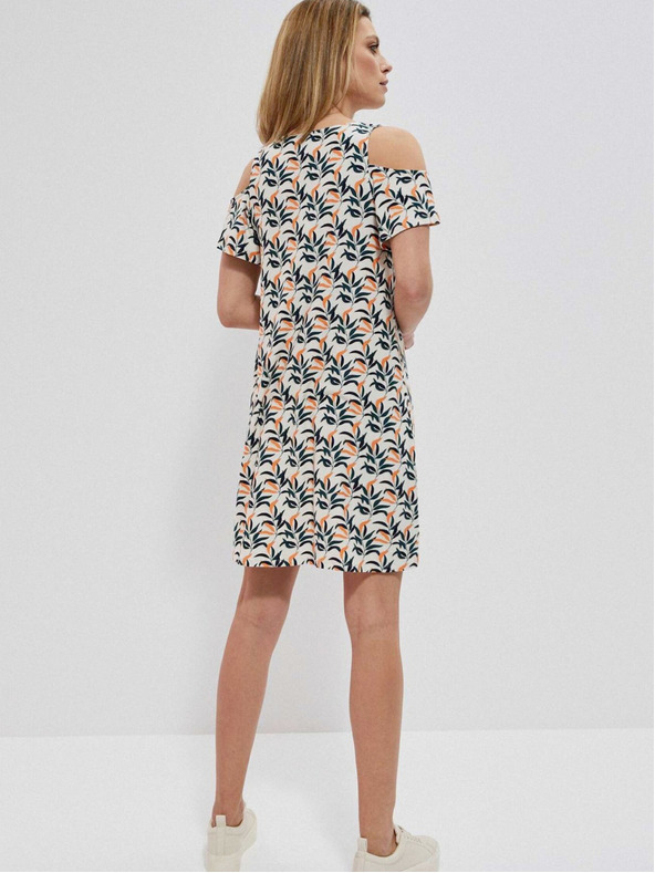 Moodo Fehér női mintás ruha Moodo