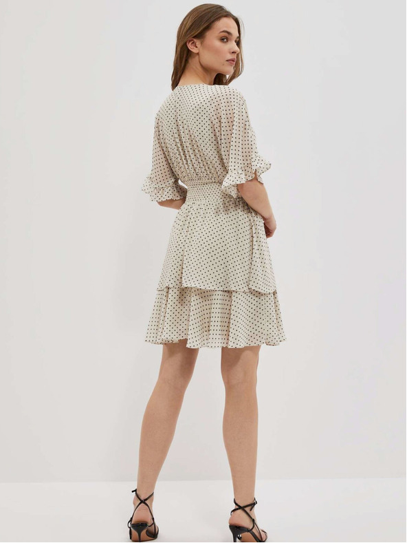 Moodo Fekete és bézs női pöttyös ruha Moodo