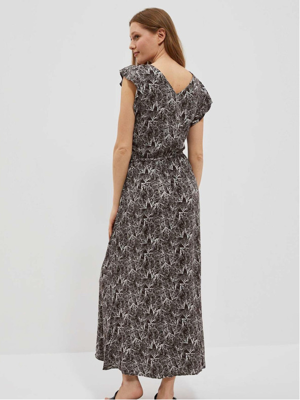 Moodo Fehér és barna női virágos ruha Moodo