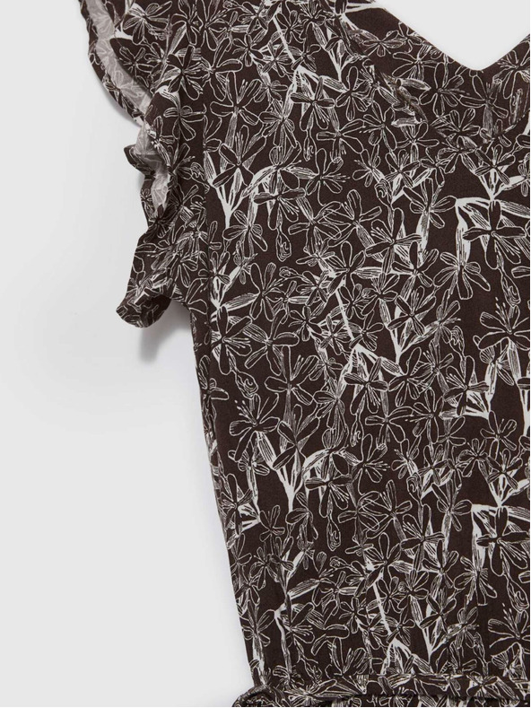 Moodo Fehér és barna női virágos ruha Moodo