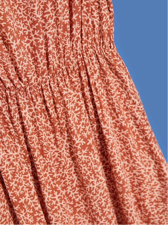 Moodo Bézs és barna női mintás ruha Moodo