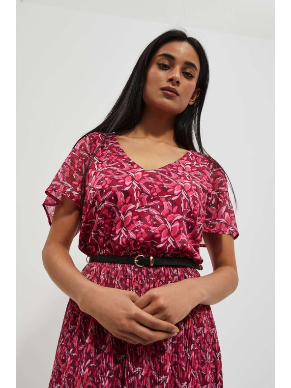 Moodo Rózsaszín női virágos ruha Moodo