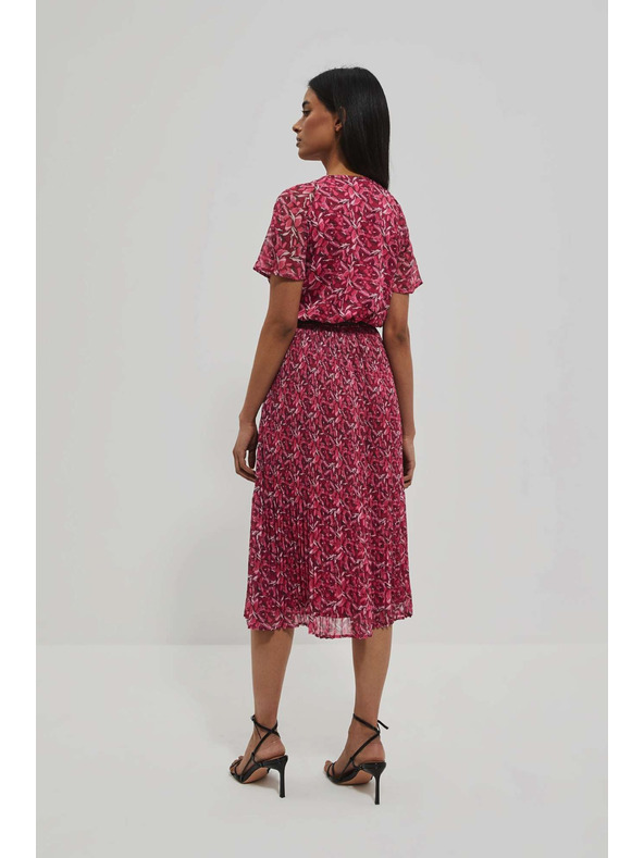 Moodo Rózsaszín női virágos ruha Moodo