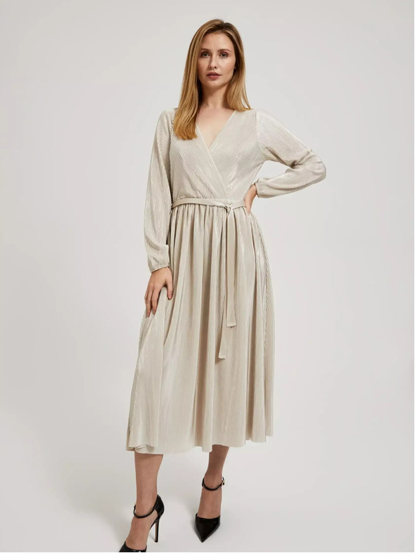 Moodo MOODO bézs színű női ruha