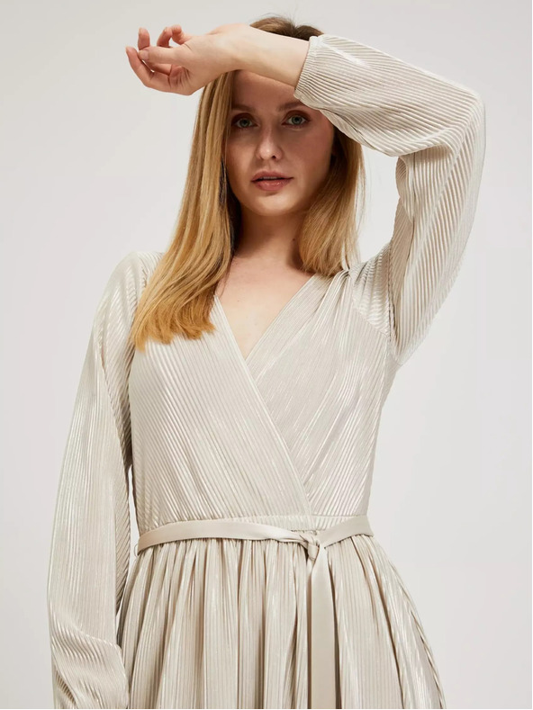 Moodo MOODO bézs színű női ruha