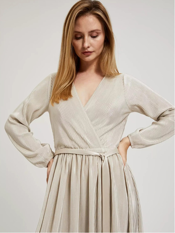 Moodo MOODO bézs színű női ruha