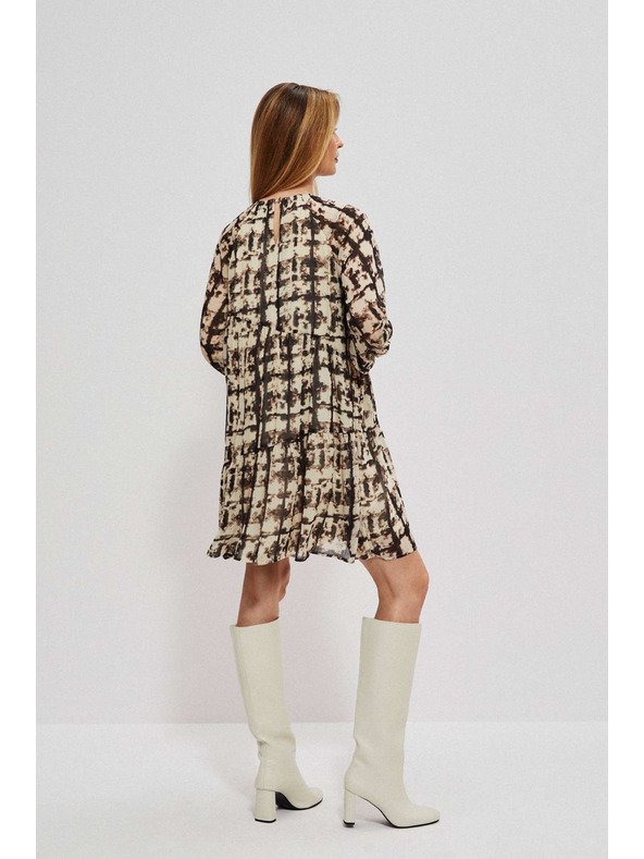 Moodo Barna és bézs színű női mintás ruha Moodo