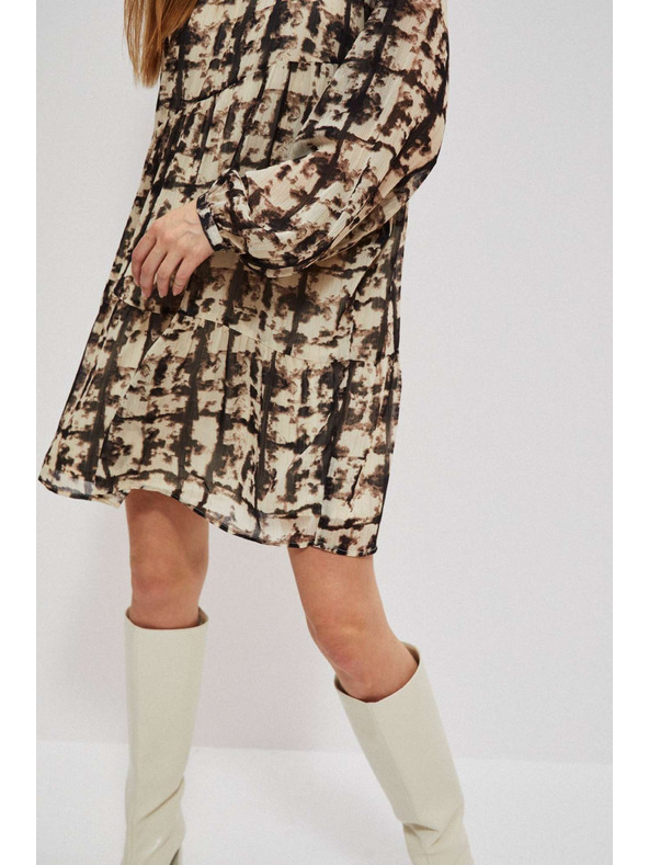 Moodo Barna és bézs színű női mintás ruha Moodo