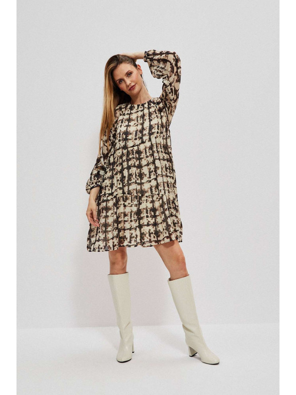Moodo Barna és bézs színű női mintás ruha Moodo