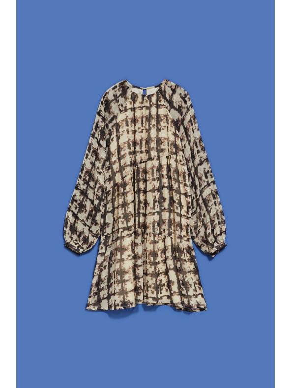 Moodo Barna és bézs színű női mintás ruha Moodo