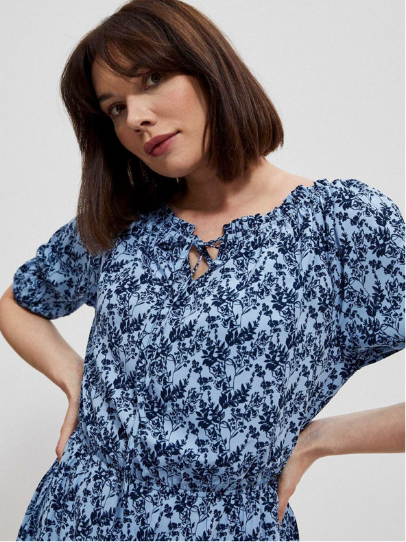 Moodo Kék női virágos ruha Moodo