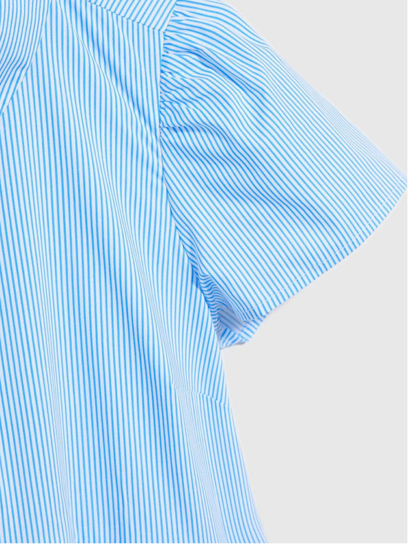 Moodo Moodo fehér és kék női csíkos pólóruha